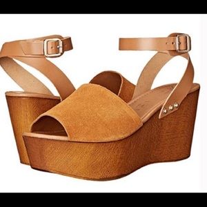 Seychelles Tan Wedge Sz 8